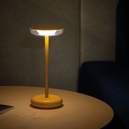 Kanlux 37314 - Lampe rechargeable à intensité variable FLUXY LED/1,7W/1800 mAh IP44 jaune