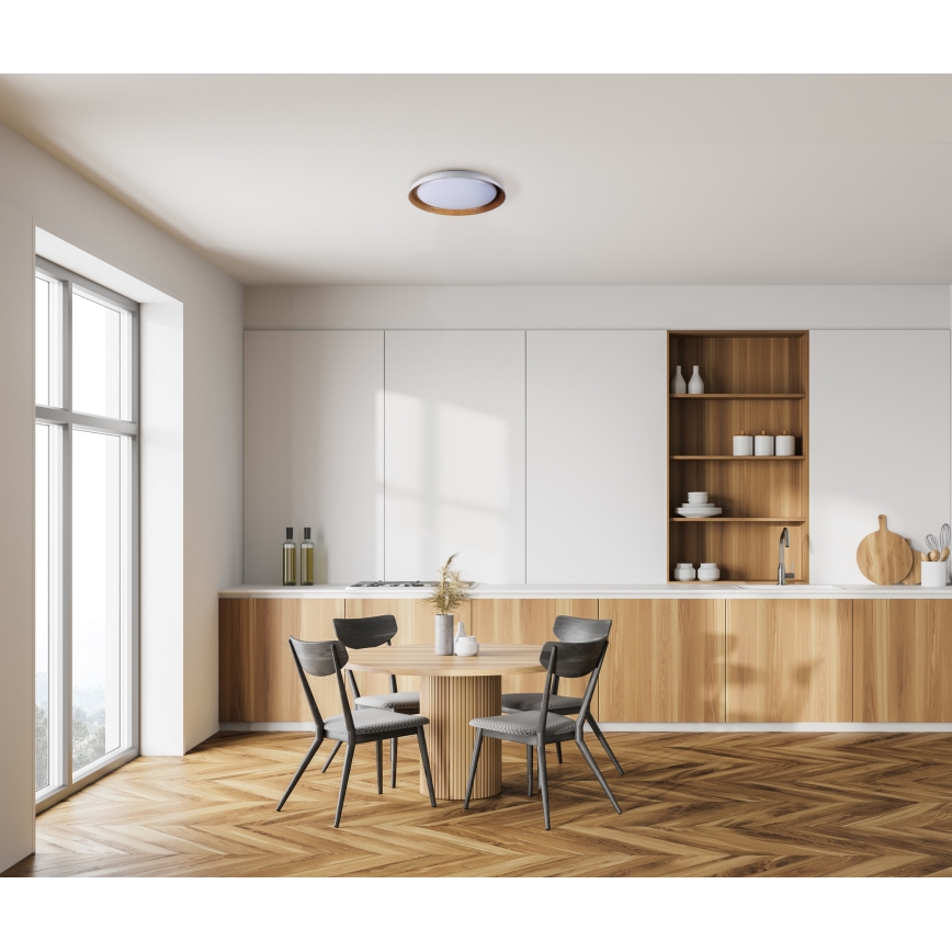 Plafonnier NIFU LED/17,8W/230V d. 43 cm blanc/marron
