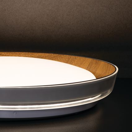 Plafonnier NIFU LED/17,8W/230V d. 43 cm blanc/marron