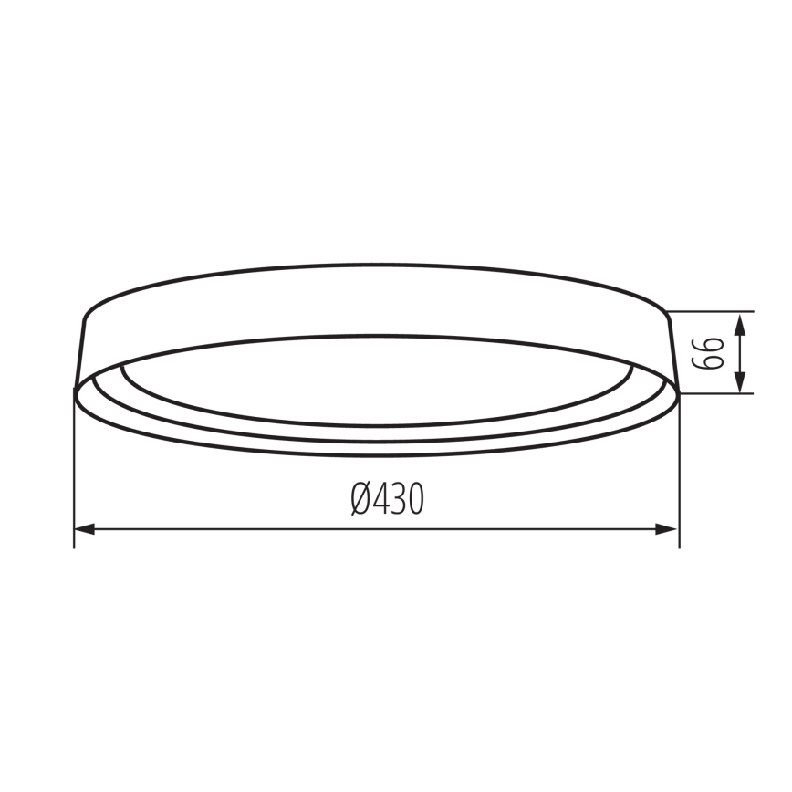 Plafonnier NIFU LED/17,8W/230V d. 43 cm blanc