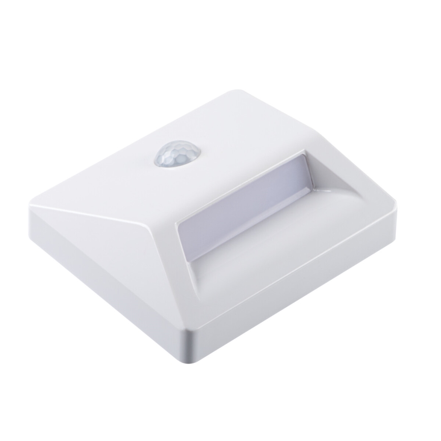 Luminaire encastrable LED avec détecteur de mouvement et capteur crépusculaire IRS LED/0,3W/3xAAA IP54 blanc