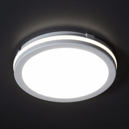Plafonnier extérieur BENO E LED/12W/230V 3000/4000/6500K d. 20 cm IP65 blanc