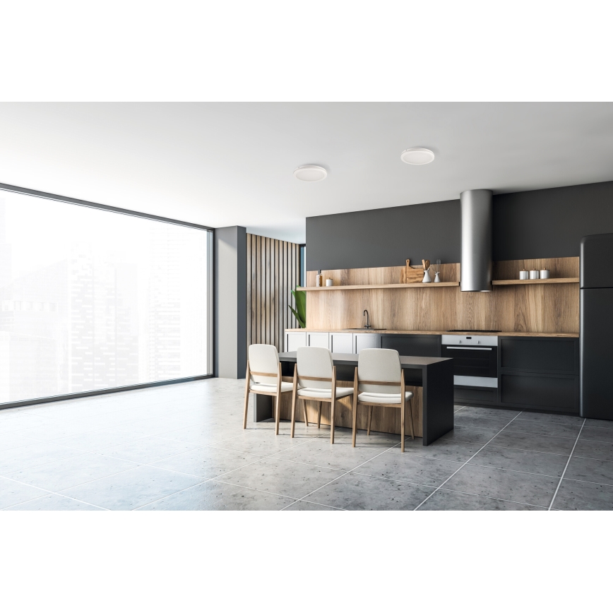 Plafonnier extérieur BENO ECO LED/12W/230V 3000/4000/6500K d. 20 cm IP65 blanc