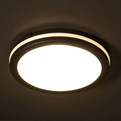 Plafonnier extérieur BENO E LED/12W/230V 3000/4000/6500K d. 20 cm IP65 noir
