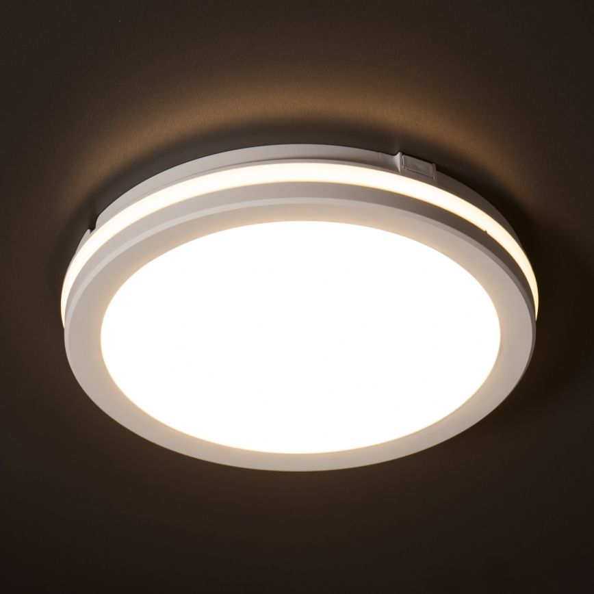 Plafonnier extérieur BENO ECO LED/20W/230V 3000/4000/6500K d. 20 cm IP65 blanc