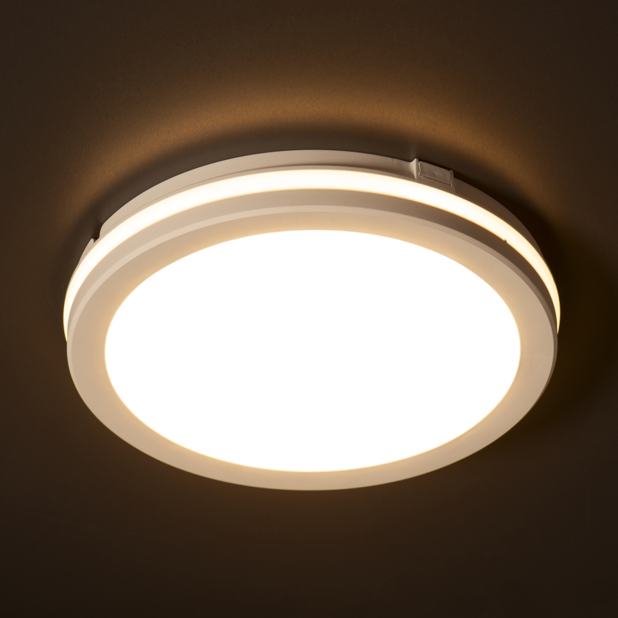 Plafonnier extérieur BENO ECO LED/20W/230V 3000/4000/6500K d. 20 cm IP65 blanc