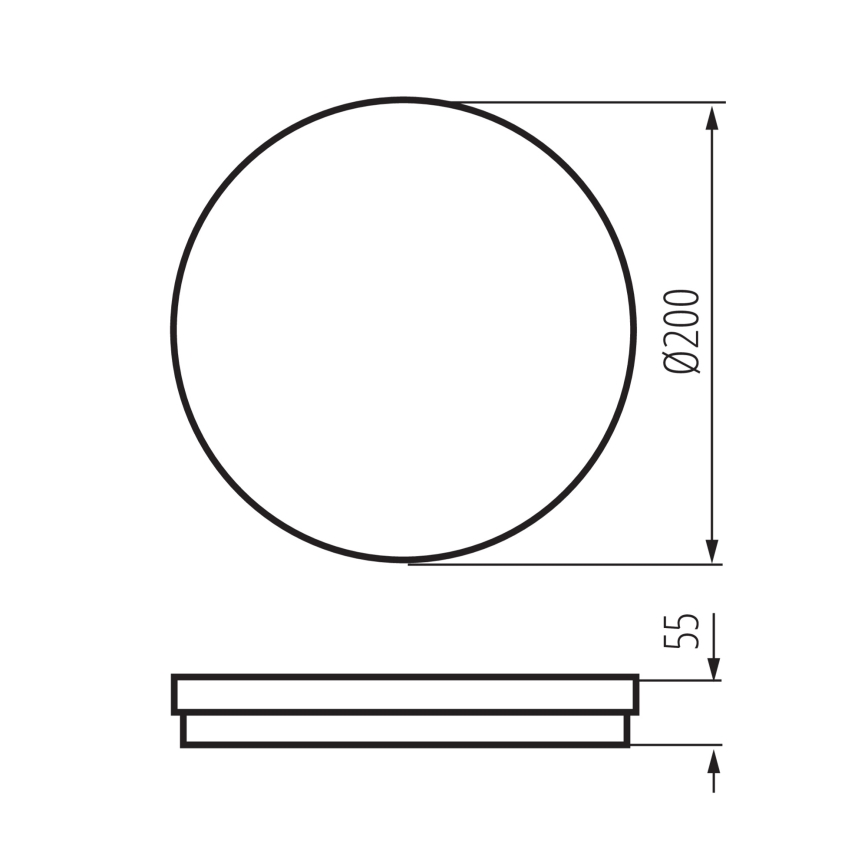Plafonnier extérieur BENO ECO LED/20W/230V 3000/4000/6500K d. 20 cm IP65 blanc