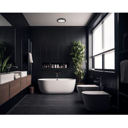 Plafonnier extérieur BENO E LED/20W/230V 3000/4000/6500K d. 20 cm IP65 noir