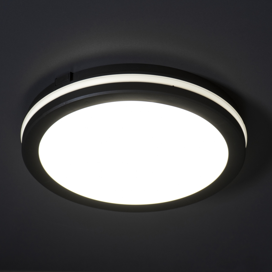 Plafonnier extérieur BENO E LED/20W/230V 3000/4000/6500K d. 20 cm IP65 noir