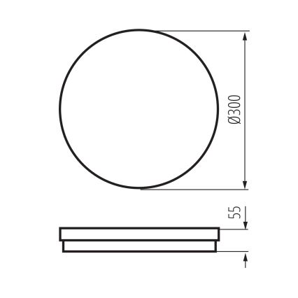 Plafonnier extérieur BENO E LED/30W/230V 3000/4000/6500K d. 30 cm IP65 blanc