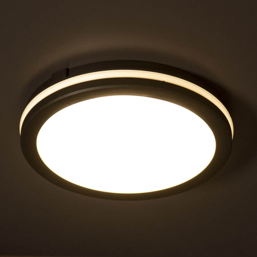 Plafonnier extérieur BENO E LED/30W/230V 3000/4000/6500K d. 30 cm IP65 noir