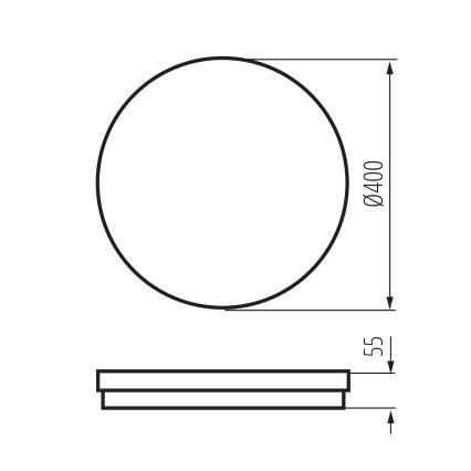 Plafonnier extérieur BENO E LED/40W/230V 3000/4000/6500K d. 40 cm IP65 noir