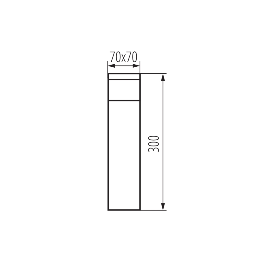 Lampe extérieur DASTEN 1xG9/11W/230V 30 cm IP44 noir