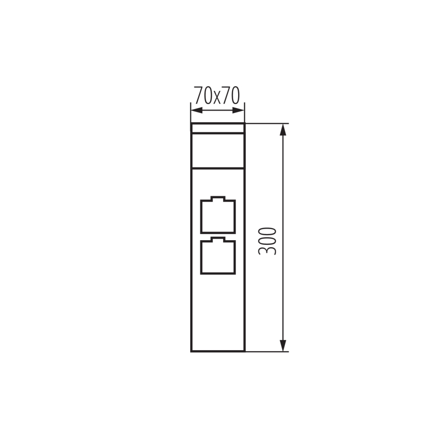 Lampe extérieure avec 2 prises DASTEN 1xG9/11W/230V 30 cm IP44 noir