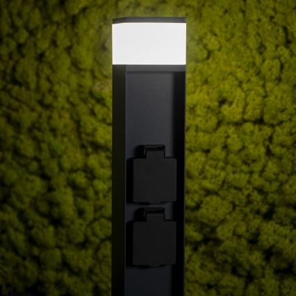Lampe extérieure avec 2 prises DASTEN 1xG9/11W/230V 50 cm IP44 noir