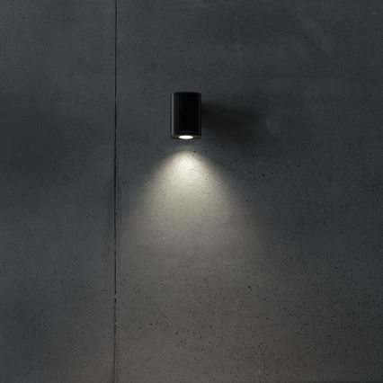 Applique murale extérieure ZEVI 1xGU10/10W/230V IP54 noir