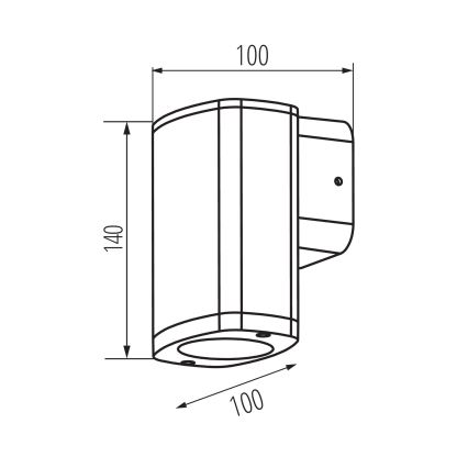 Applique murale extérieure ZEVI 1xGU10/10W/230V IP54 noir