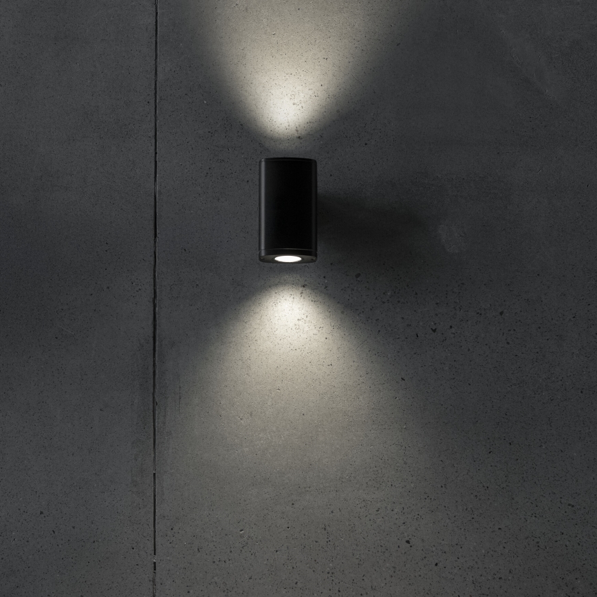 Applique murale extérieure ZEVI 2xGU10/10W/230V IP54 noir