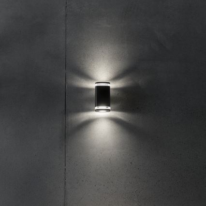 Applique murale extérieure ZEVI 2xGU10/10W/230V IP54 noir
