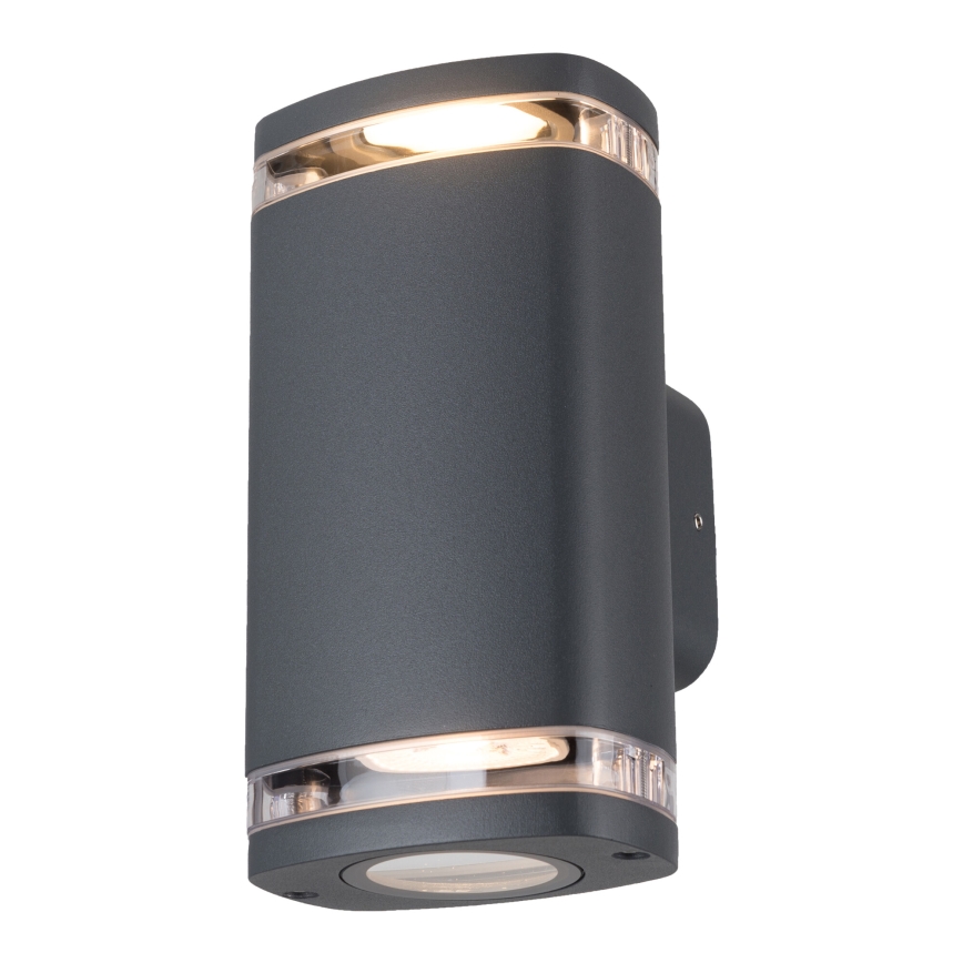 Applique murale extérieure ZEVI 2xGU10/10W/230V IP54 anthracite
