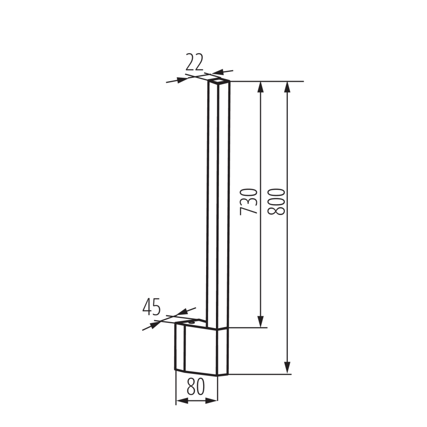 Applique murale extérieure YALTE LED/10W/230V 4000K IP54 noir