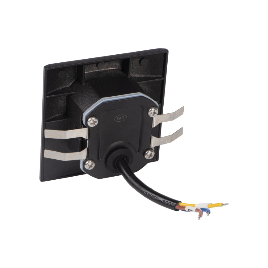 Applique LED pour escalier EXIN avec détecteur de mouvement et capteur crépusculaire LED/2,5W/230V 4000K IP65 noire carrée