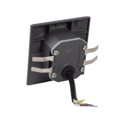 Luminaire d'escalier LED EXIN 2,5W/230V 4000K IP65 anthracite angulaire avec détecteur de mouvement et capteur crépusculaire