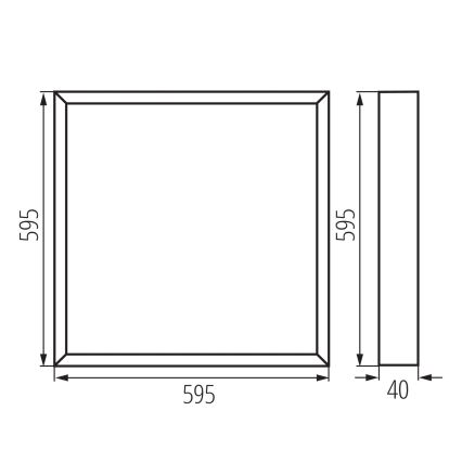 Panneau LED à montage en surface BLINGO UAIO LED/40W/230V 3000/4000/6500K 60x60 cm IRC 90 UGR19