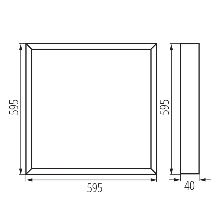 Panneau LED à montage en surface BLINGO UAIO LED/40W/230V 3000/4000/6500K 60x60 cm IRC 90 UGR19
