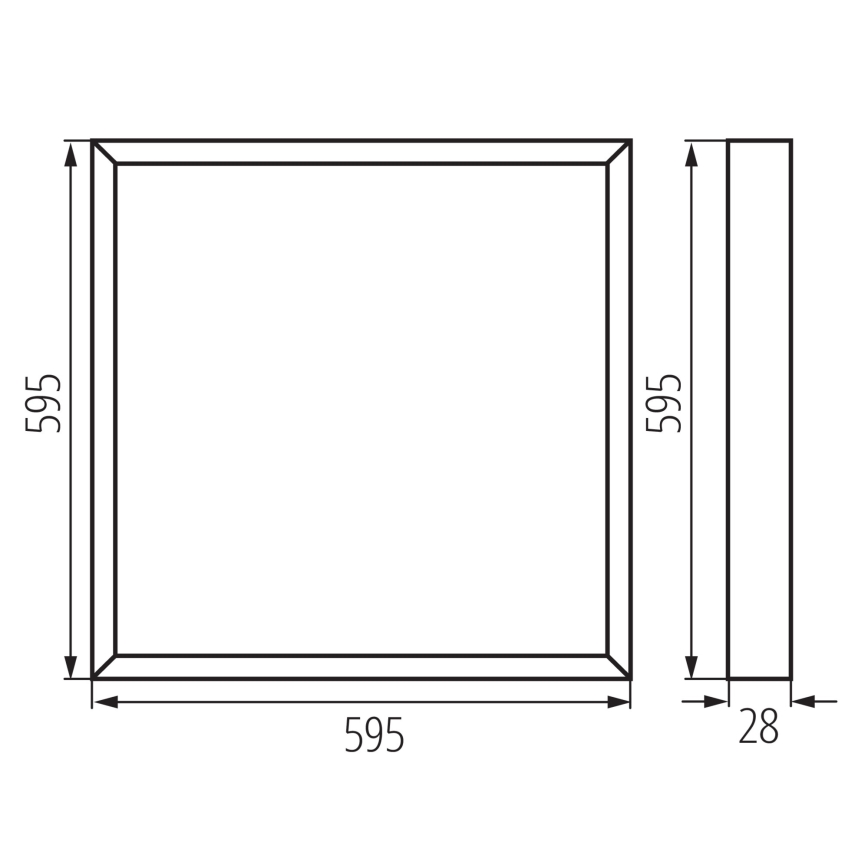 Panneau LED pour faux plafond BLINGO UAIO LED/38W/230V 3000/4000/6500K 60x60 cm IRC 90 UGR19
