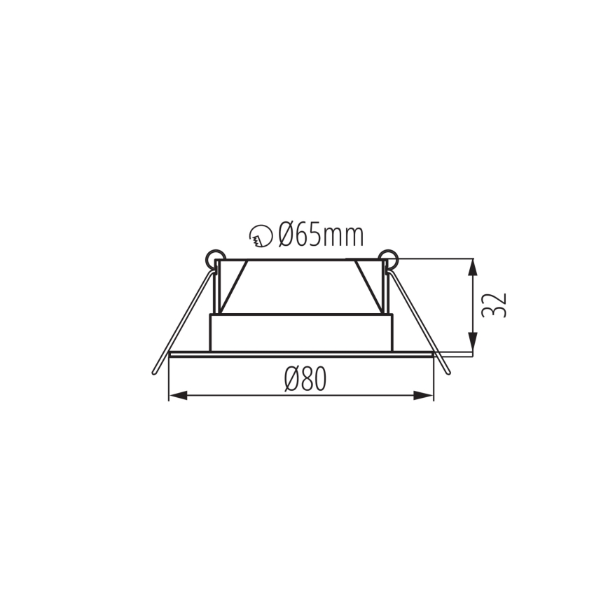 Luminaire encastré LED FIZU LED/4W/230V 3000/4000/6500K noir