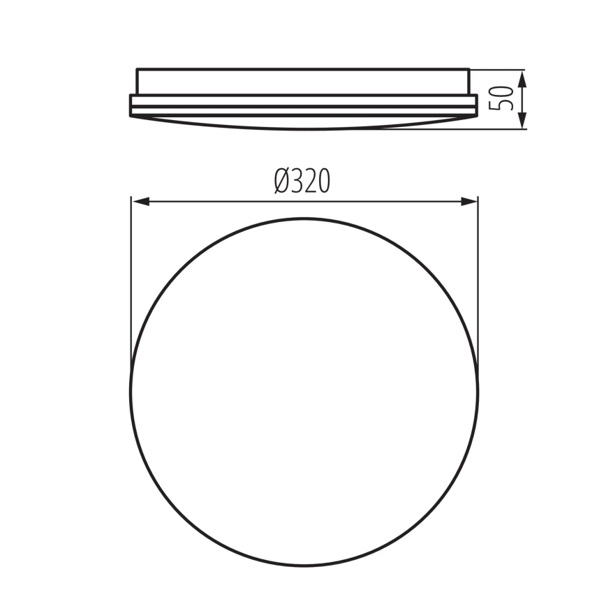 Plafonnier LED pour salle de bains ENELO LED/17W/230V Ø 32 cm IP44