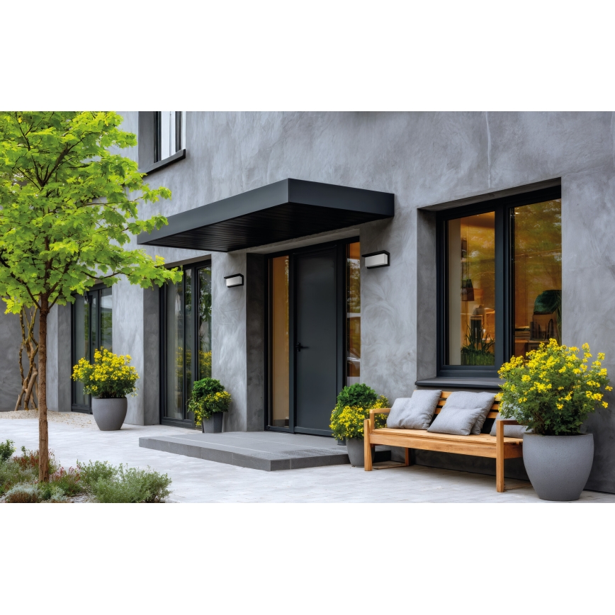 Applique murale d'extérieur LERTO 1xE27/15W/230V IP54 noire