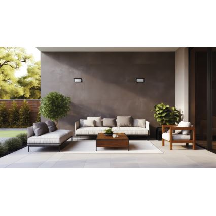 Applique murale d'extérieur LED LERTO LED/12W/230V IP54 noire