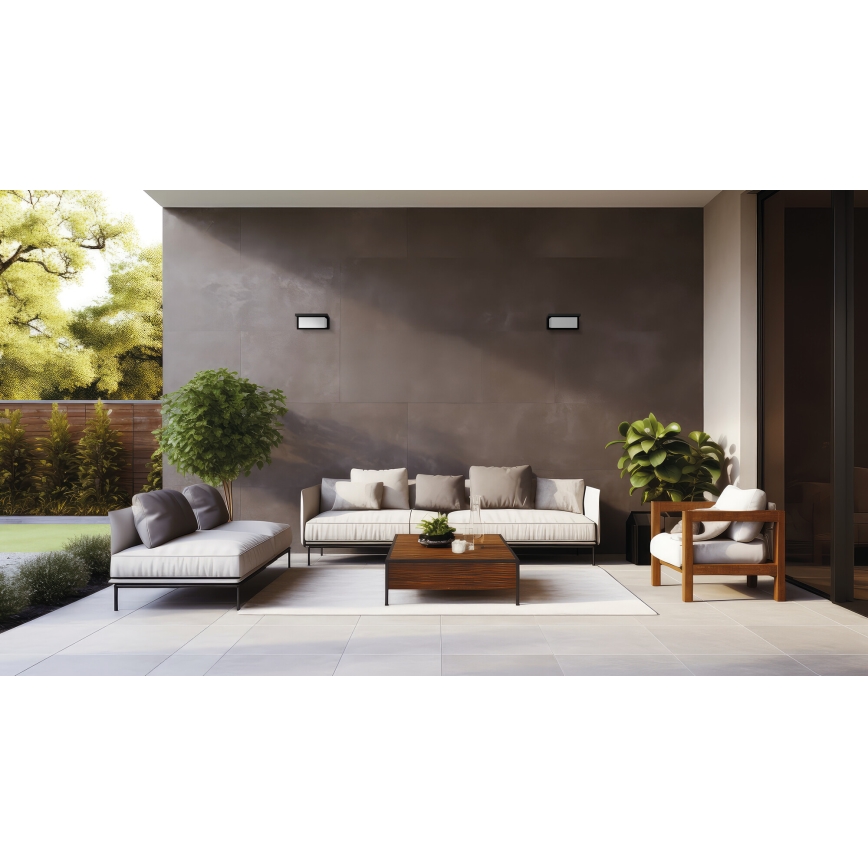 Applique murale d'extérieur LED LERTO LED/12W/230V IP54 noire