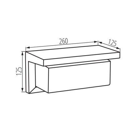 Applique murale d'extérieur LED LERTO LED/12W/230V IP54 noire