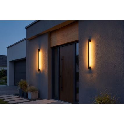 Applique murale extérieure YALTE LED/8,5W/230V 3000/4000/6500K 93 cm IP54 noire