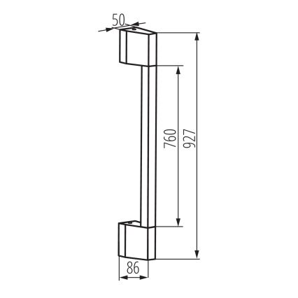 Applique murale extérieure YALTE LED/8,5W/230V 3000/4000/6500K 93 cm IP54 noire