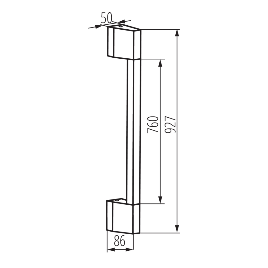 Applique murale extérieure YALTE LED/8,5W/230V 3000/4000/6500K 93 cm IP54 noire