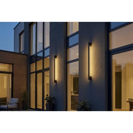 Applique murale extérieure LED YALTE LED/12W/230V 3000/4000/6500K 123 cm IP54 noire