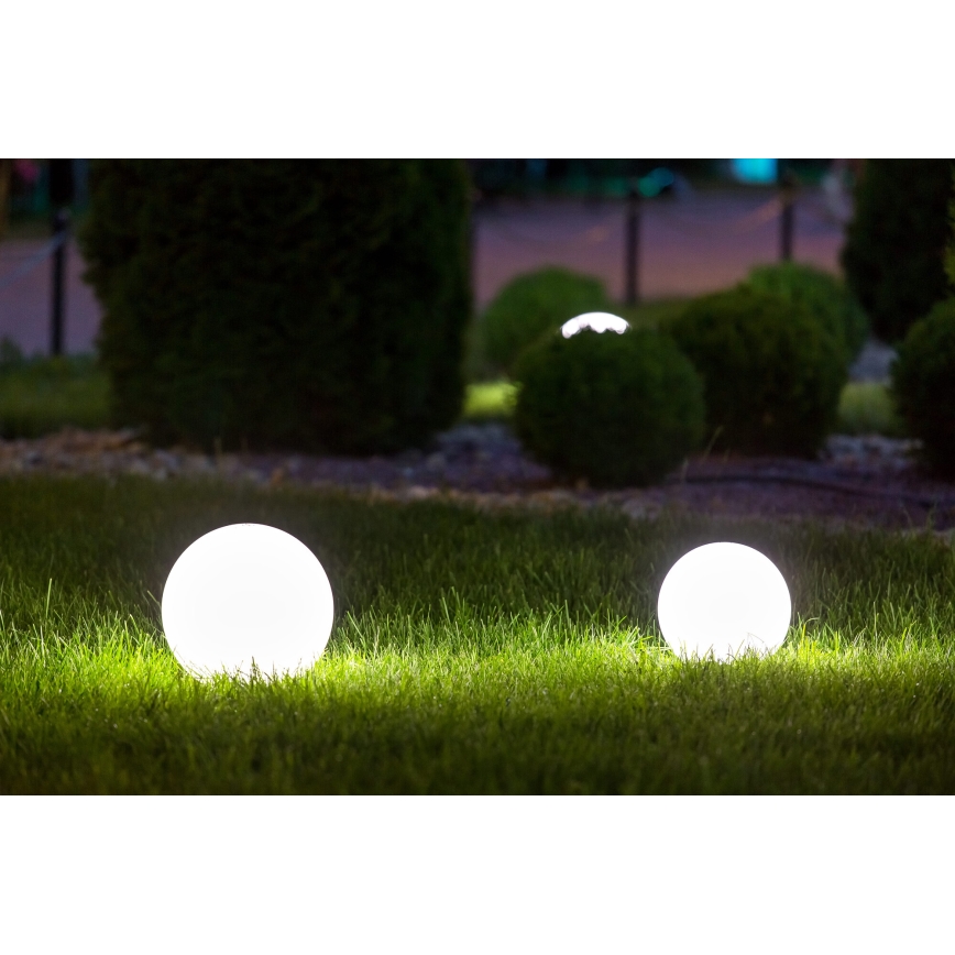 Lampe d'extérieur STONO 1xE27/15W/230V Ø 20 cm IP65 blanche