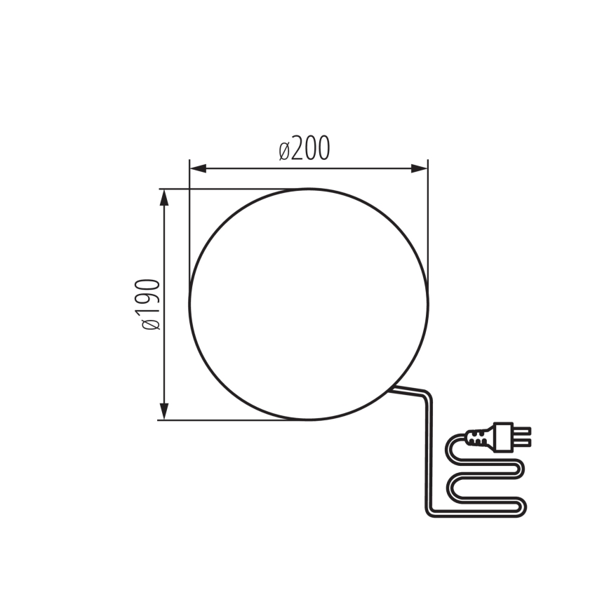 Lampe d'extérieur STONO 1xE27/15W/230V Ø 20 cm IP65 blanche