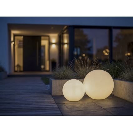Lampe d'extérieur STONO 1xE27/20W/230V Ø 30 cm IP65 blanche
