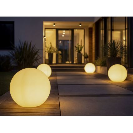 Lampe d'extérieur STONO 1xE27/20W/230V Ø 30 cm IP65 blanche