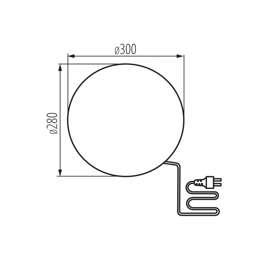 Lampe d'extérieur STONO 1xE27/20W/230V Ø 30 cm IP65 blanche