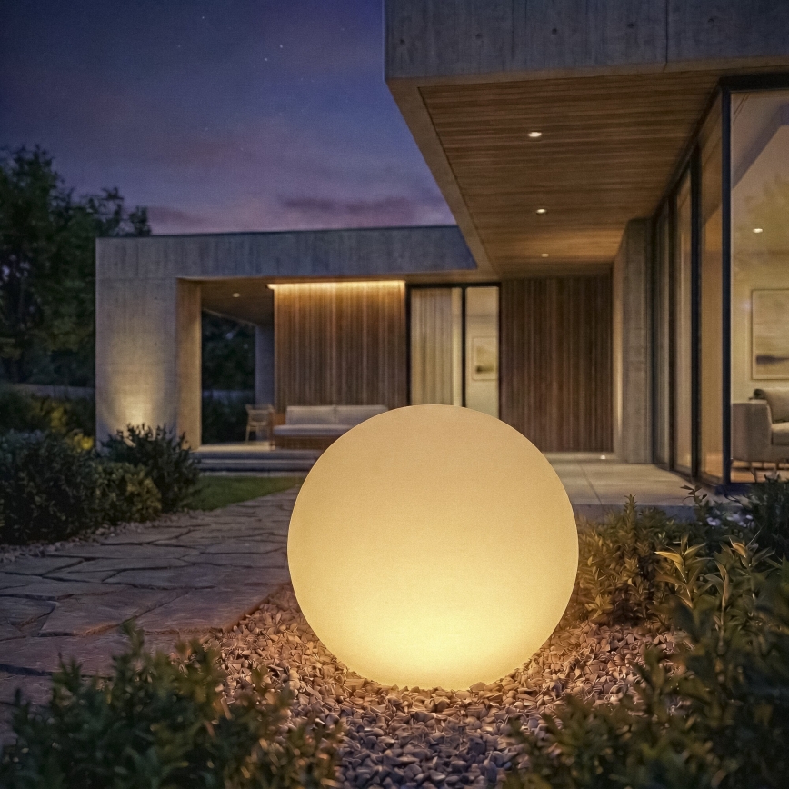 Lampe d'extérieur STONO 1xE27/20W/230V Ø 40 cm IP65 blanche