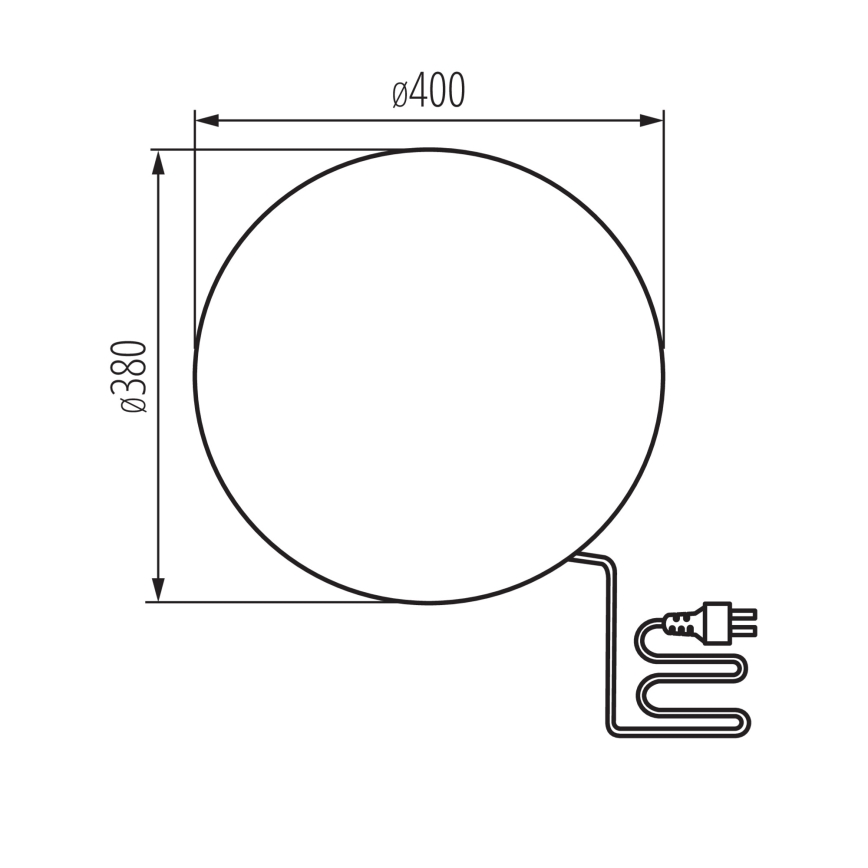 Lampe d'extérieur STONO 1xE27/20W/230V Ø 40 cm IP65 blanche