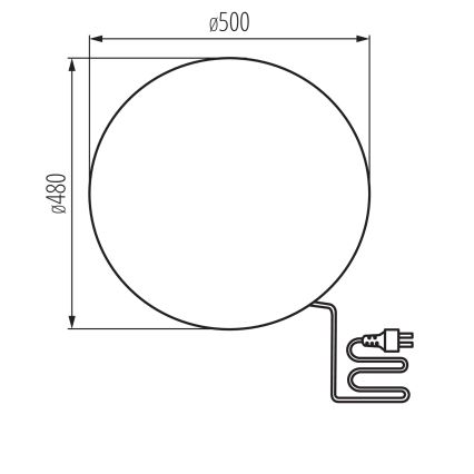 Lampe d'extérieur STONO 1xE27/20W/230V pr. 50 cm IP65 blanche