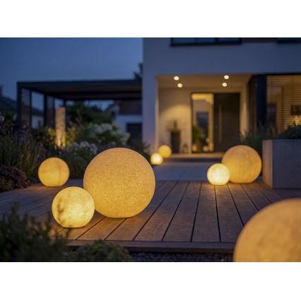 Lampe d'extérieur STONO 1xE27/20W/230V Ø 30 cm IP65 beige