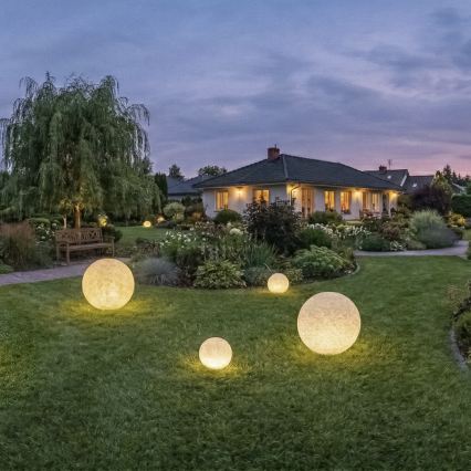 Lampe d'extérieur STONO 1xE27/20W/230V Ø 30 cm IP65 beige